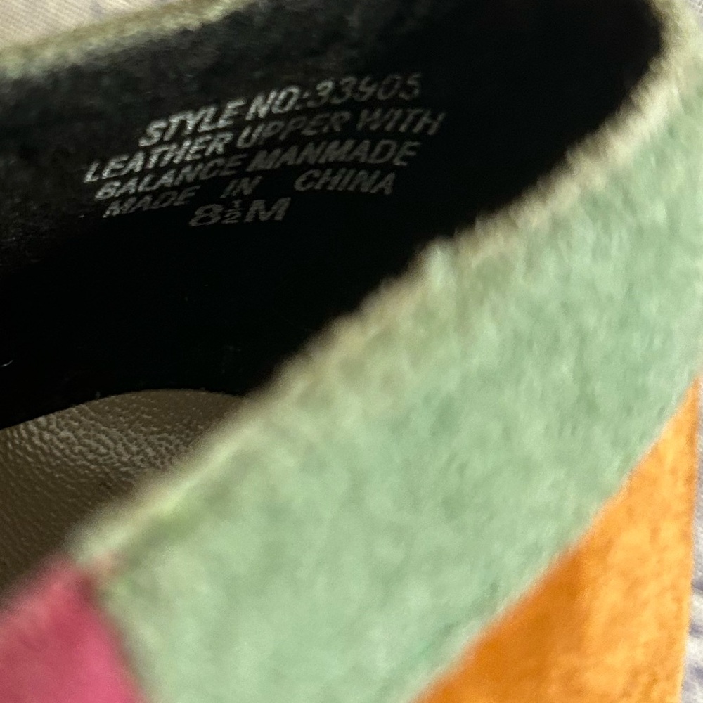ANNIE COLOR BLOCK VTG FLATS WITH BOW TOE LEATHER SUEDE UPPERS WOMEN’S SIZE 8.5 - Picture 10 of 11